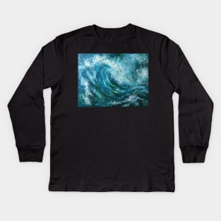 Ocean wave Kids Long Sleeve T-Shirt